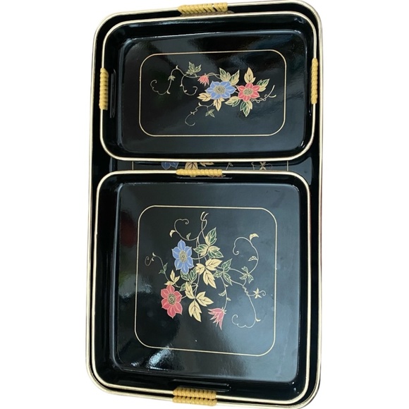 Vintage nesting trays. 3 pce. Made in Japan - Picture 4 of 16